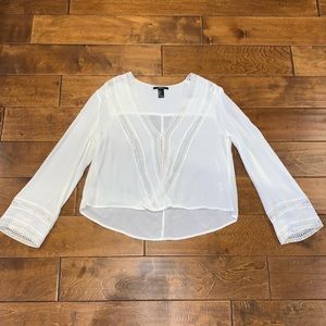 Forever 21 White Boho Top